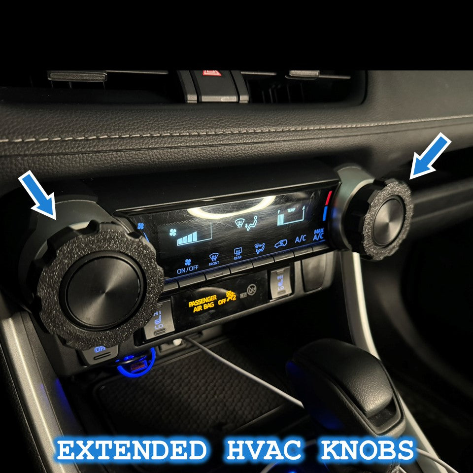 Toyota RAV4 HVAC AC Air Conditioner Temperature Knob Extension Covers  (5th Generation 2019-2024) *Free Shipping*