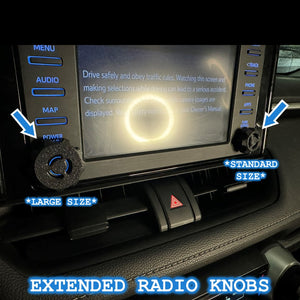 Toyota RAV4 Volume Radio Knob Extension Covers (5th Generation 2019-2024) *Free Shipping*