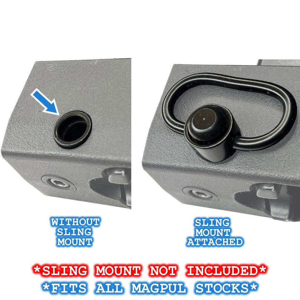 2x Quick Detach (QD QDM) Sling Mount Kit - Single Sided - Stainless St ...